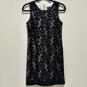 Laundry By Shelli Segal Black Floral Lace Mini Dress
